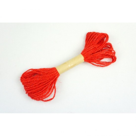 Шпагат джутовый 2 мм цв. красный, цена за 10 м